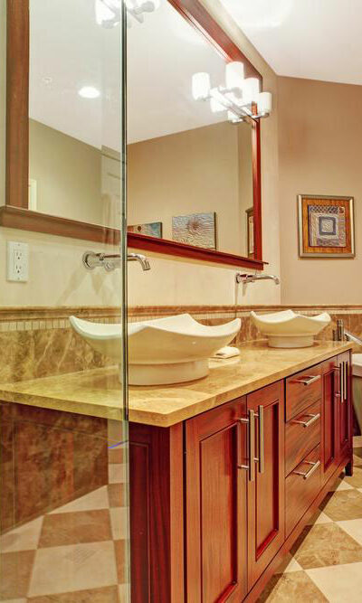 An assortment of various bathroom cabinet styles