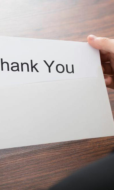 Adding a personal touch to the thank you card for your employees