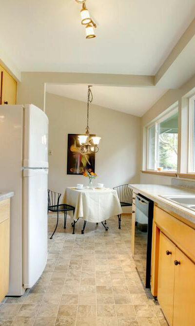 Installing assembled kitchen cabinets saves money and space